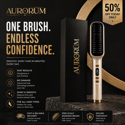 Aurorum™ Ionic Hair Straightening Brush